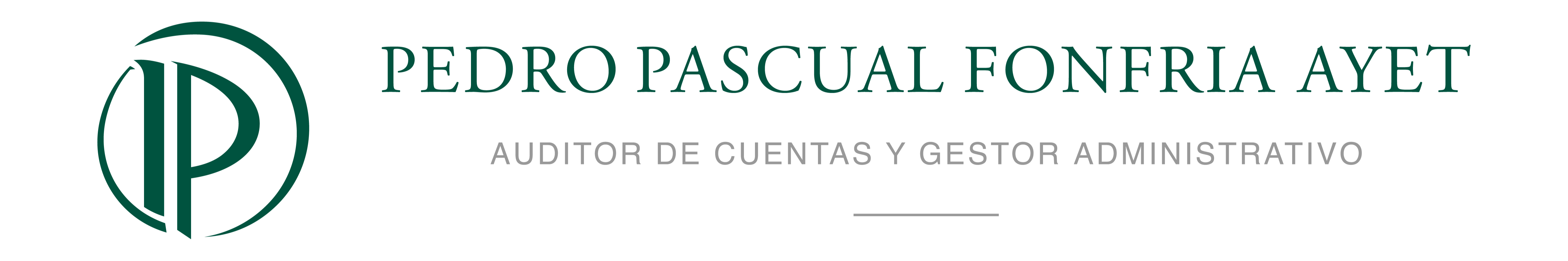 Pedro Pascual Fonfría Ayet — Auditor de cuentas · Gestor administrativo
